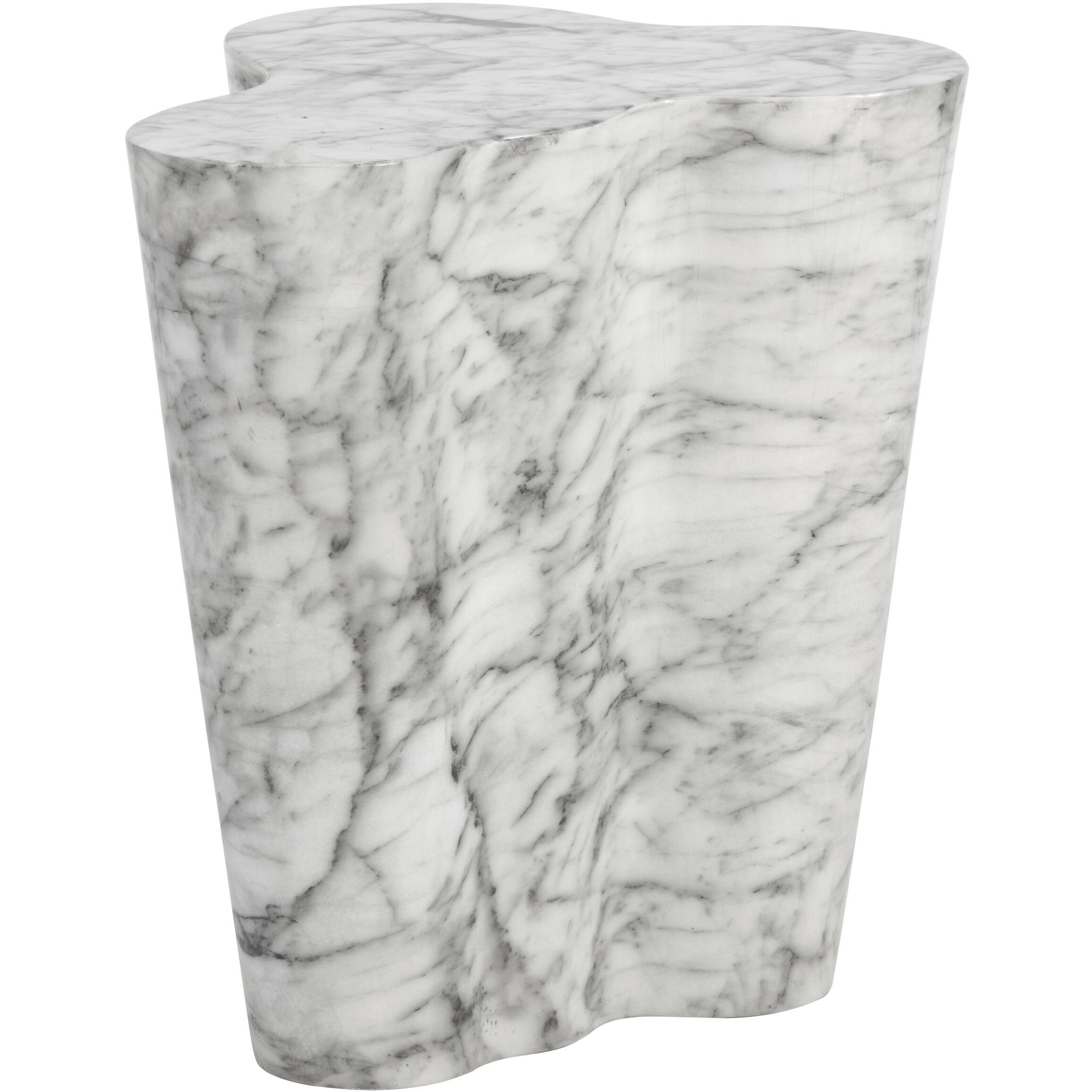 Ava 22 X 22 inch Marble Look Outdoor Side Table, Large